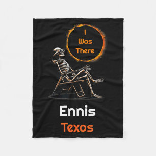 Cute Solar Eclipse Ennis Texas There Fleece Blanket