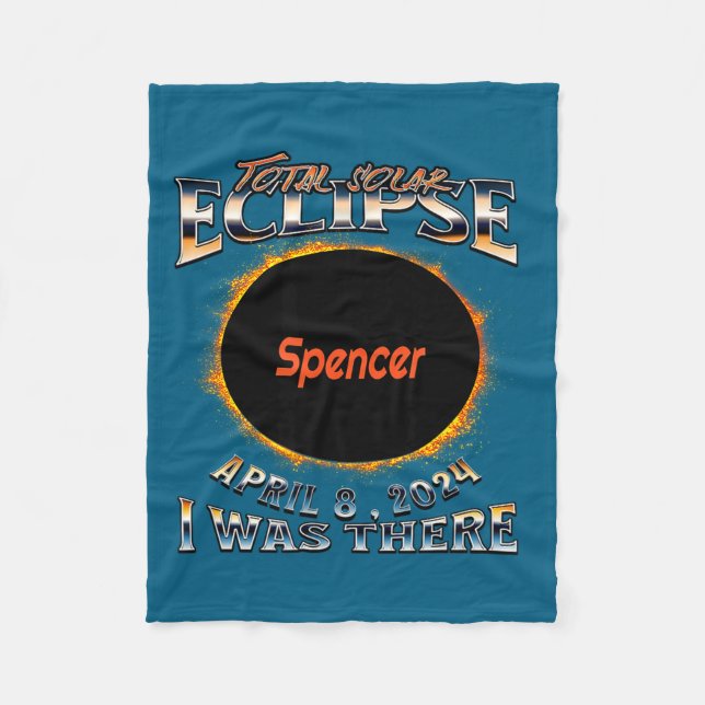 Cute Solar Eclipse Spencer Indiana There Fleece Blanket (Front)