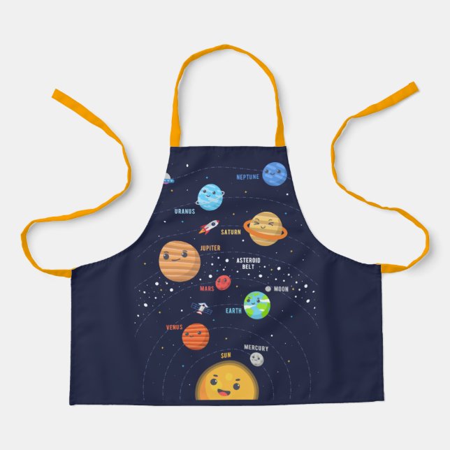 Cute Solar System Design Apron (Front)