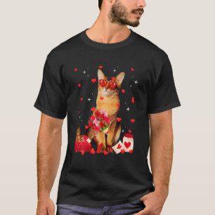 Cute Somali Cat Valentine Fun Cat Dad Cat Mom T-Shirt