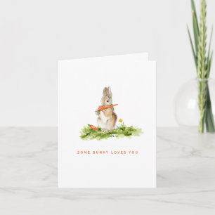 Cute Some bunny loves you Easter Holiday Card