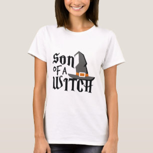 Cute Son Of A Witch Halloween Shirt Boys Wizard Wi