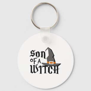 Cute Son Of A Witch Halloween Shirt Boys Wizard Wi Keychain