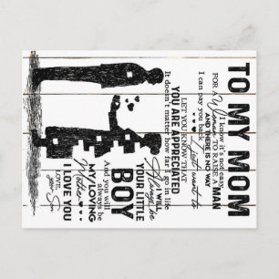 Cute Son To My Mom Gift Lovely Family Gift Postcard