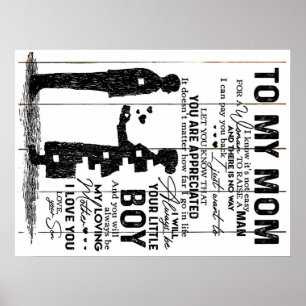 Cute Son To My Mom Gift   Lovely Family Gift Poster