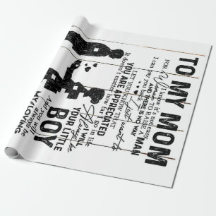 Cute Son To My Mom Gift Lovely Family Gift Wrapping Paper