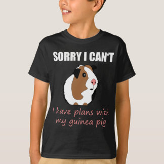 Cute Sorry I Have Plans With My Guinea Pig Girl T-Shirt