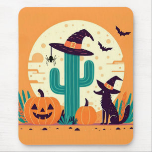 Cute, southwestern Halloween desert/cactus Mouse Pad