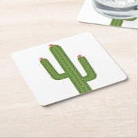 Cute Southwestern Wedding Pink Flower Green Cactus