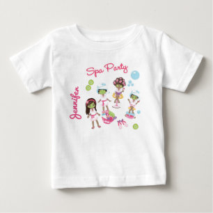 Cute Spa Beauty Treatment Party. Hair Stylist Baby T-Shirt