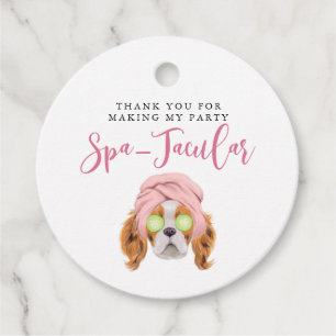 Cute Spa Theme Birthday Party Favour Tags