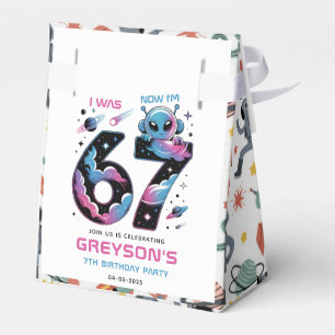 Cute Space 7th Birthday   Six & Seven Year Old Favor Box