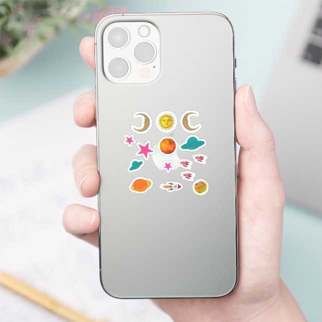 Cute Space and Ufo Stickers for Back of IPhone (Phone)