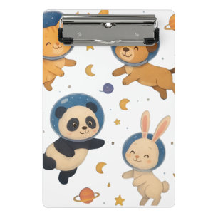 Cute Space Animals Clipboard – Adorable Astronaut