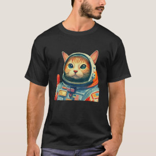 Cute Space Cat Astronaut Kitten Adorable SciFi Pet T-Shirt