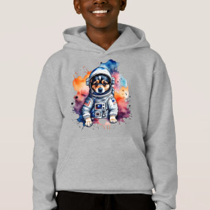 Cute space dog astronaut puppy 