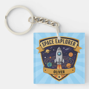 Cute Space Explorer Keychain