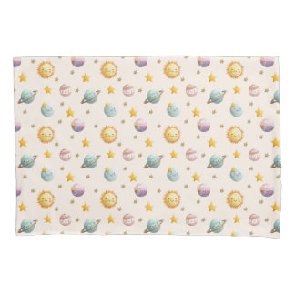 Cute Space Fabric Baby Room Textile Design Pillowcase