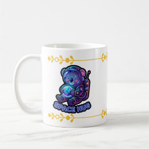 Cute Space Koala Astronaut Glowing Galaxy Coffee Mug