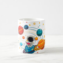 Cute Space Mug | Kawaii Planet Coffee Mug