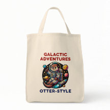 Cute Space Otter Adventure in Galaxy