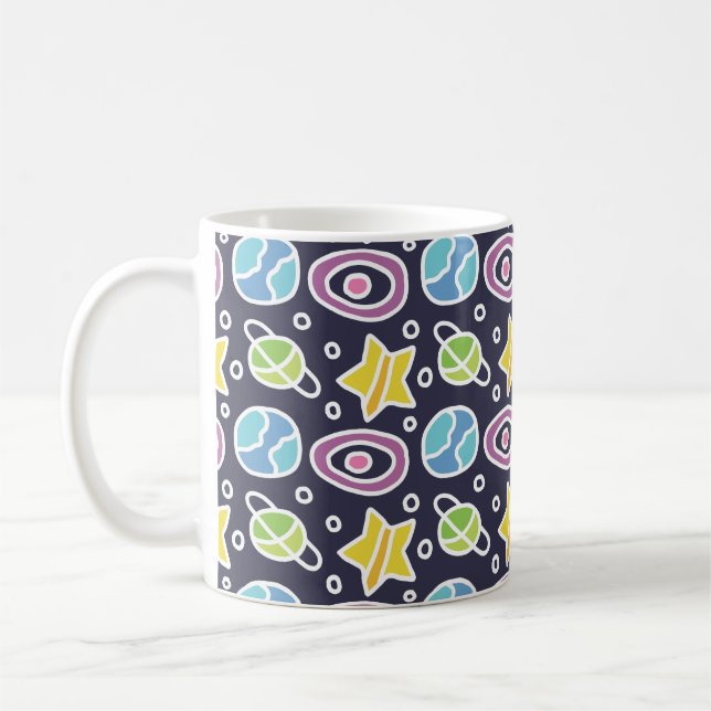 Cute Space Pattern Coffee Mug (Left)