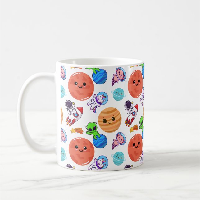 Cute Space Pattern Mug (Left)