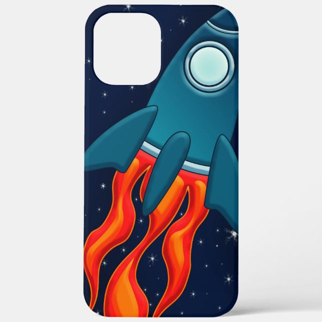 Cute Space Rocket and Outer Space Design Case-Mate iPhone Case (Back)