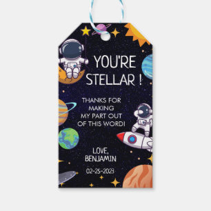 🚀 Cute Space Theme Birthday – For Any Age! 🌟✨ Gift Tags