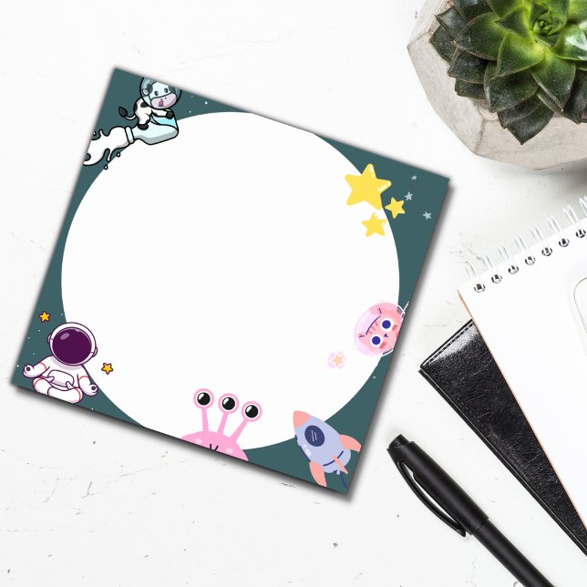 Cute space themed sticky notes post-it notes (Creator Uploaded)