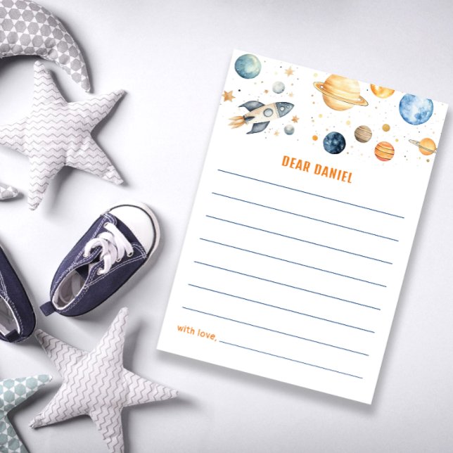 Cute Space Time Capsule Card Planets Boy Birthday (Creator Uploaded)