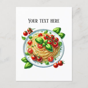 Cute Spaghetti add text  Postcard