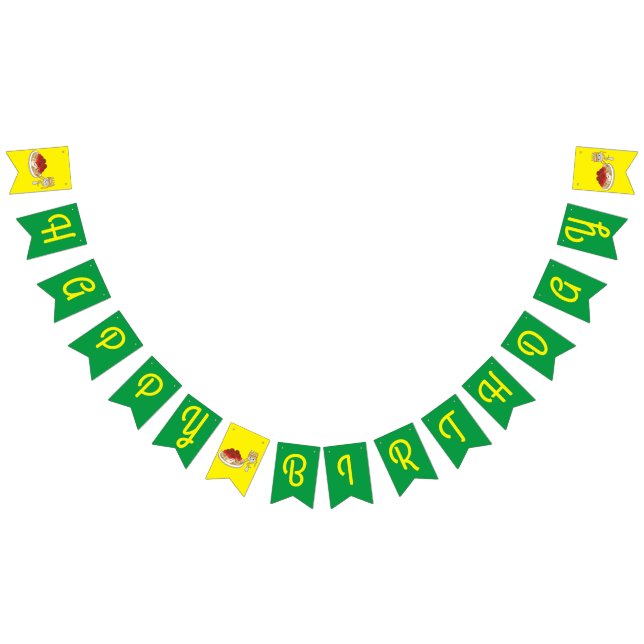 Cute Spaghetti Kids Birthday Party Kawaii Bunting Flags (All)