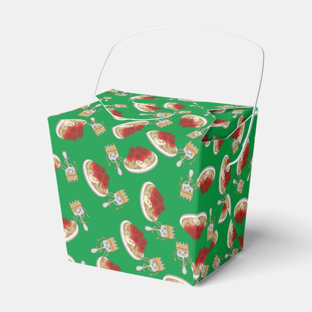 Cute Spaghetti Kids Birthday Party Kawaii Favor Box (Front Side)