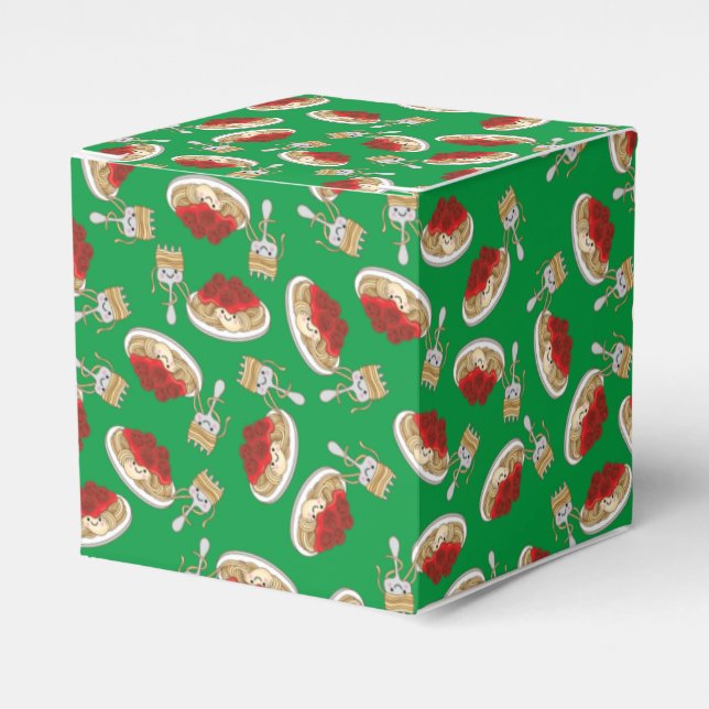 Cute Spaghetti Kids Birthday Party Kawaii Favor Box (Front Side)