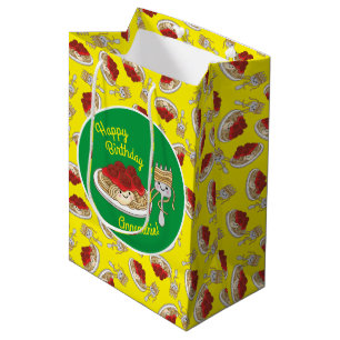 Cute Spaghetti Kids Birthday Party Kawaii Medium Gift Bag
