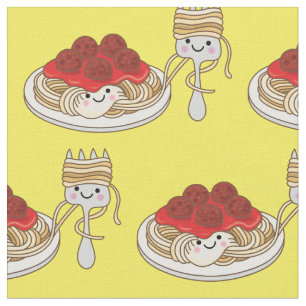 Cute Spaghetti Kids Kawaii Cartoon Noodles Pasta Fabric