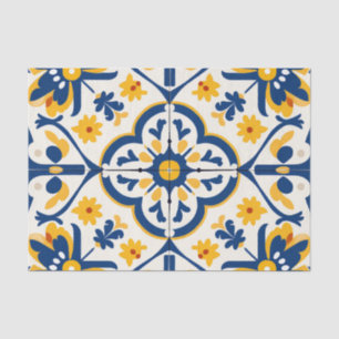 Cute Spanish tile pattern decoupage Tissue Paper