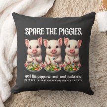 Cute Spare the Piggies Eating Salads