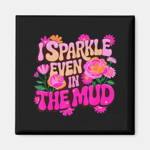 Cute sparkle even in mud run mudder buddies magnet