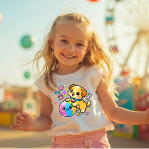 Cute Sparkle Puppy Y2K Toddler Tee