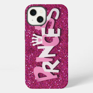 Cute Sparkly Hot Pink Princess Glitter iPhone 13 Case