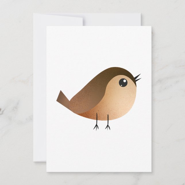 Cute Sparrow Bird Cartoon (Front)
