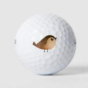 Cute Sparrow Bird Cartoon Golf Balls