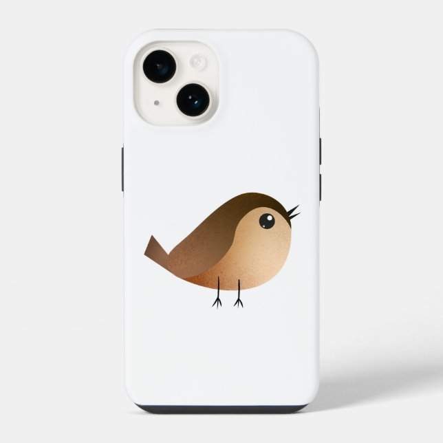 Cute Sparrow Bird Cartoon iPhone Case (Back)