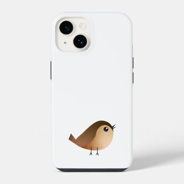 Cute Sparrow Bird Cartoon iPhone Case (Back)