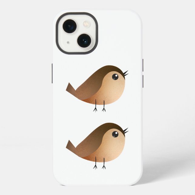 Cute Sparrow Bird Cartoon  iPhone Case (Back)