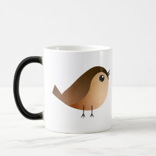 Cute Sparrow Bird Cartoon Magic Mug
