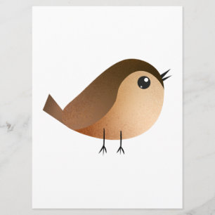 Cute Sparrow Bird Cartoon Menu