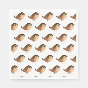 Cute Sparrow Bird Cartoon Napkin